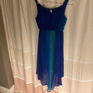 A blue and teal dress